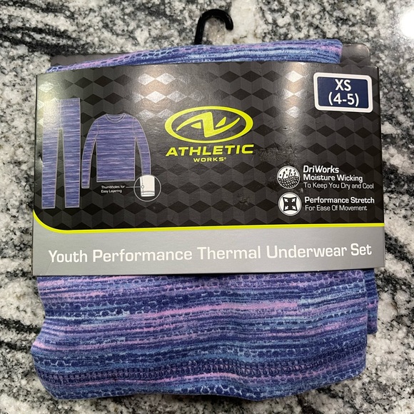 Athletic Works Girls Thermal Set XS 4-5 - Picture 10 of 10